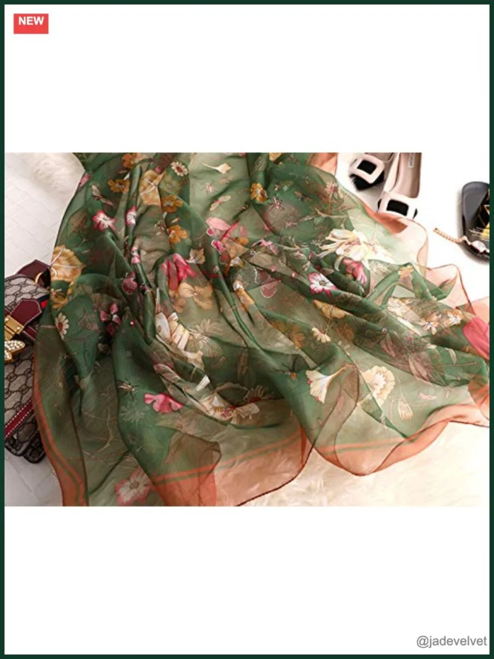 Large Lightweight Silk and Polyester Fashion Scarf & Shawl All Season